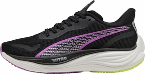 Puma Velocity Nitro 3 Womens Running Shoes - Black Puma sport shoes with bold branding