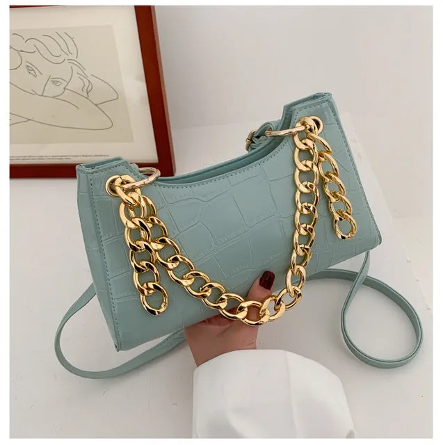 Purple Tote Bags For Women Vintage Handbag Mini Leather Shoulder Bag Retro Women Bag Stone Pattern Female Purse Fashion Nova Bags