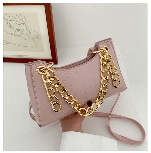 Purple Tote Bags For Women Vintage Handbag Mini Leather Shoulder Bag Retro Women Bag Stone Pattern Female Purse Fashion Nova Bags