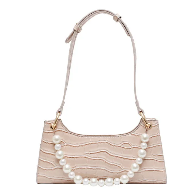 Purple Tote Bags For Women Vintage Handbag Mini Leather Shoulder Bag Retro Women Bag Stone Pattern Female Purse Fashion Nova Bags
