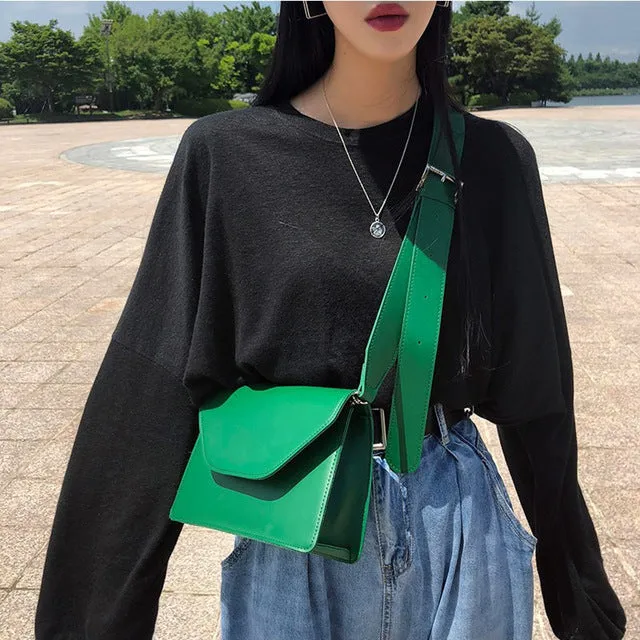 RanHuang New Arrive 2020 Women Pu Leather Shoulder Bags Girls Brief Flap Women's Casual Messenger Bags Crossbody Bags Fashion Nova Bags