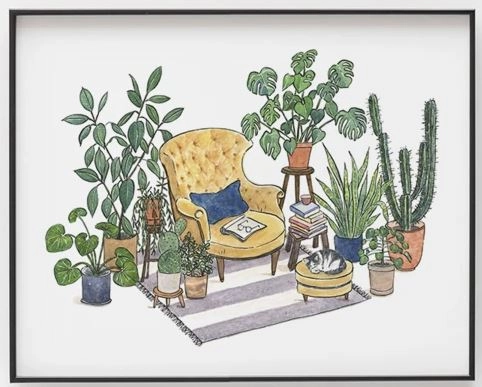 Reading Nook Art Print 8 x 10"