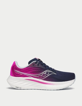 Ride 18 - Navy/Fuchsia Saucony comfortable workout shoes for fitness