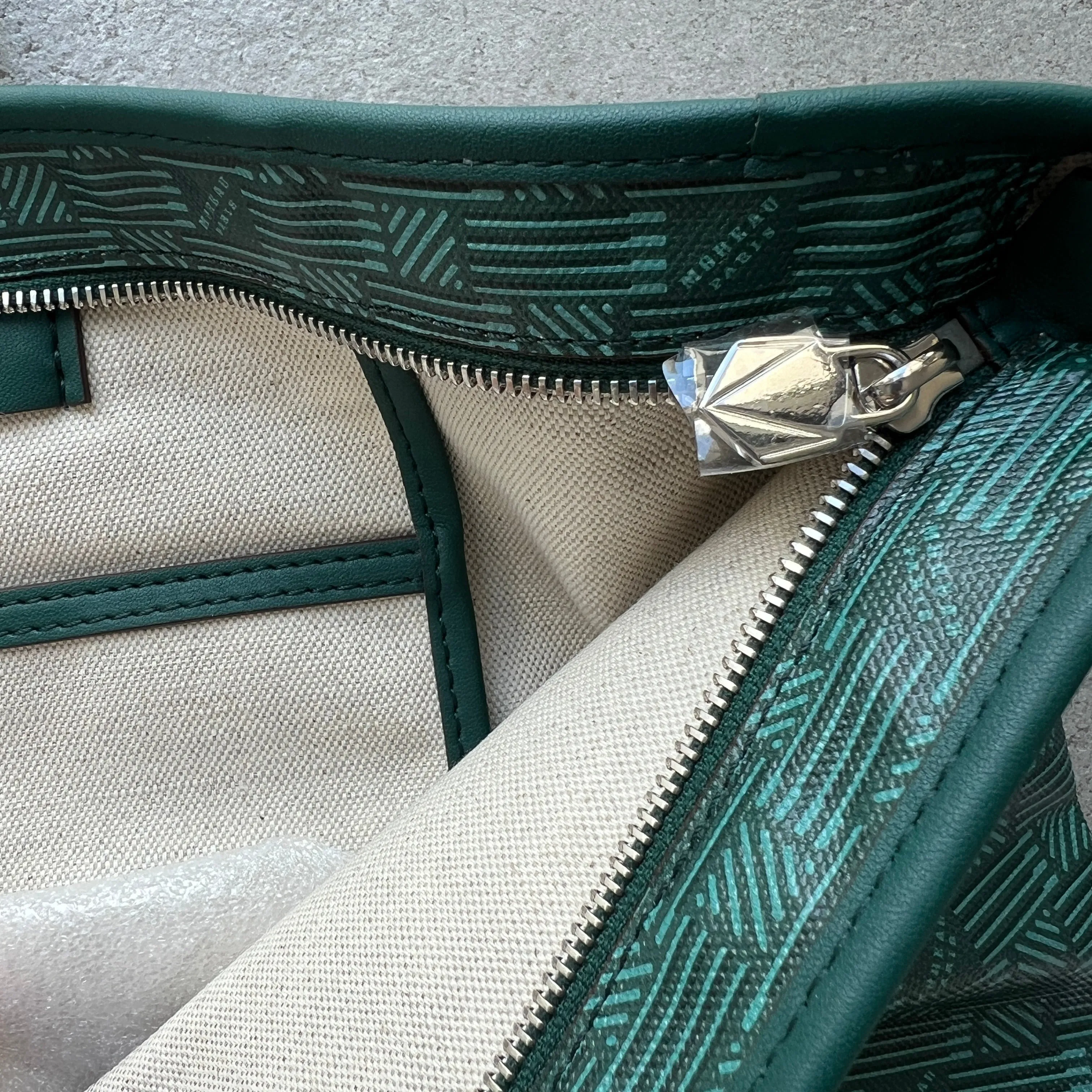 Saint Tropez Zip Tote GM, Dark Green Moreau Bags