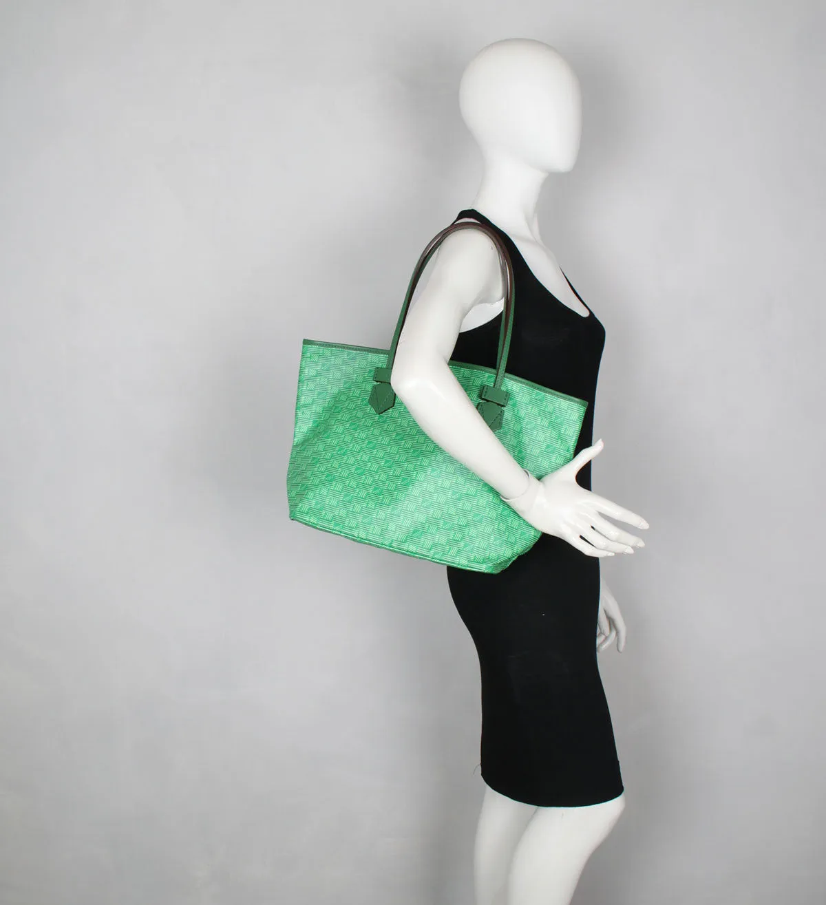 Saint Tropez Zip Tote MM, Green Moreau Bags