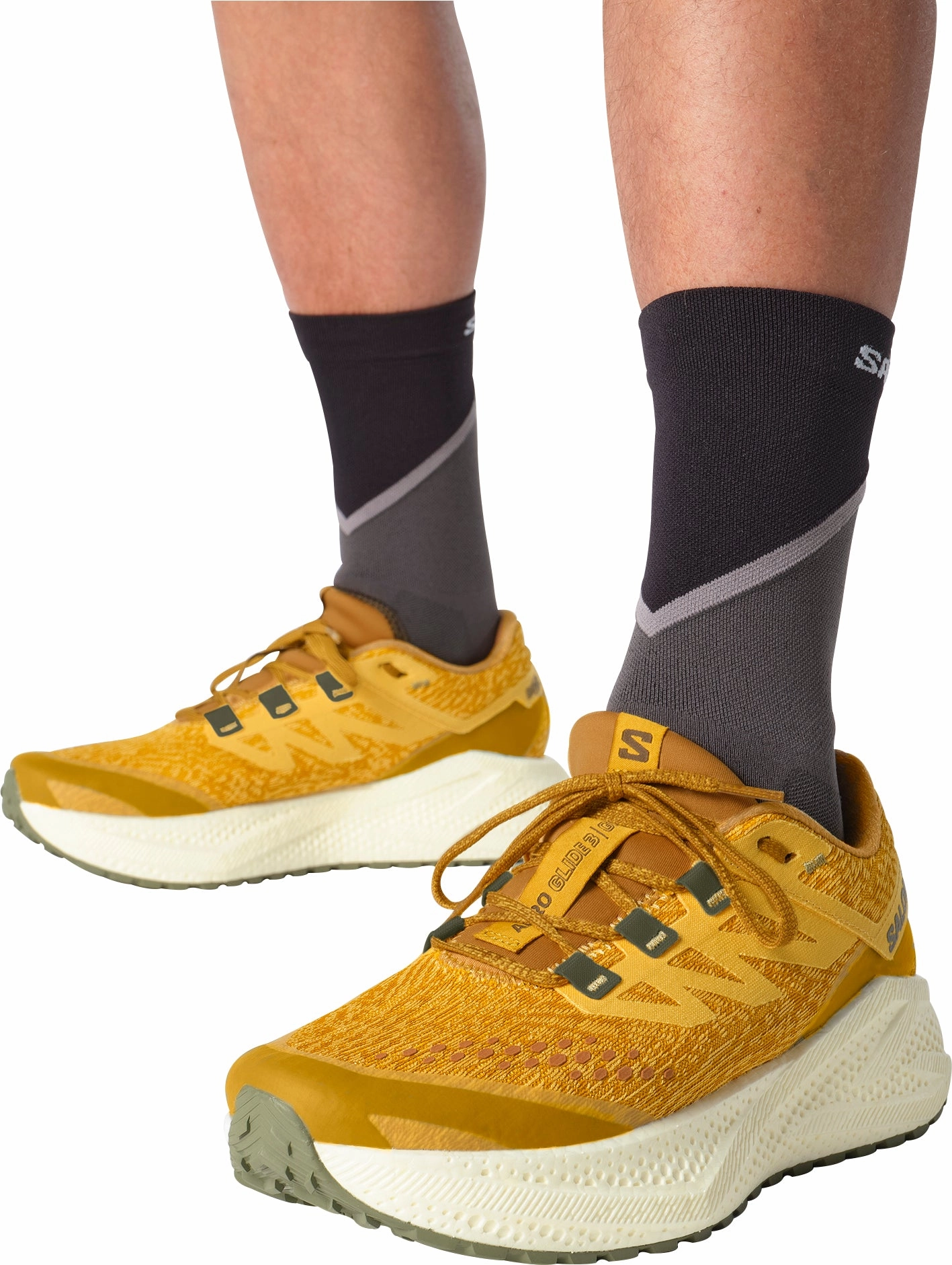 Salomon Aero Glide 3 GRVL Mens Trail Running Shoes - Yellow Outdoor Trek Sneakers