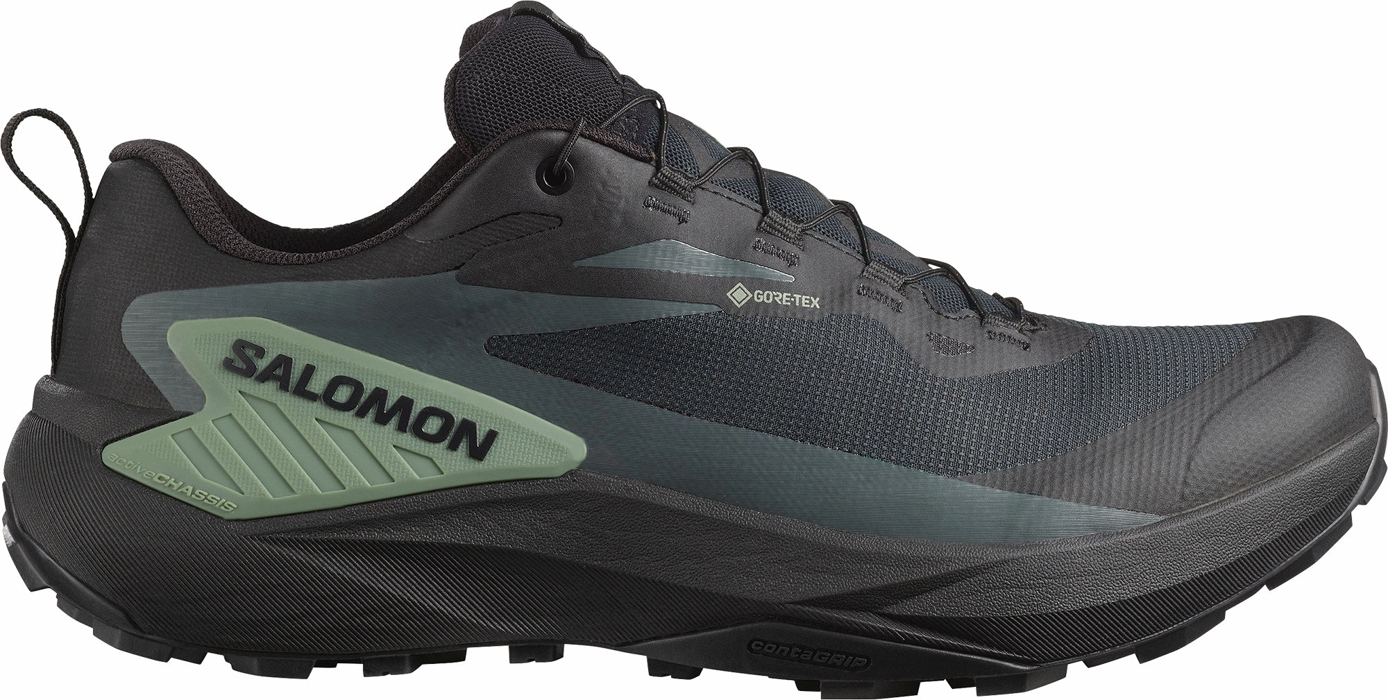 Salomon Genesis GORE-TEX Mens Trail Running Shoes - Black Salomon footwear designs
