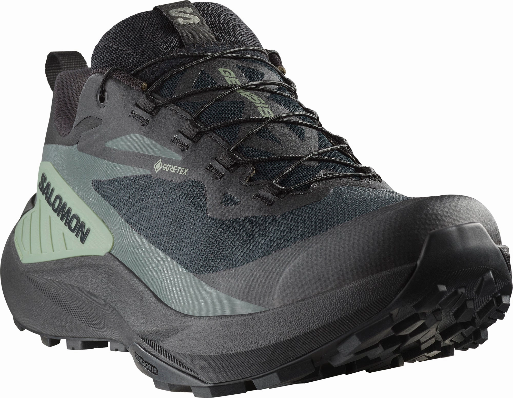 Salomon Genesis GORE-TEX Mens Trail Running Shoes - Black Outdoor Trek Sneakers