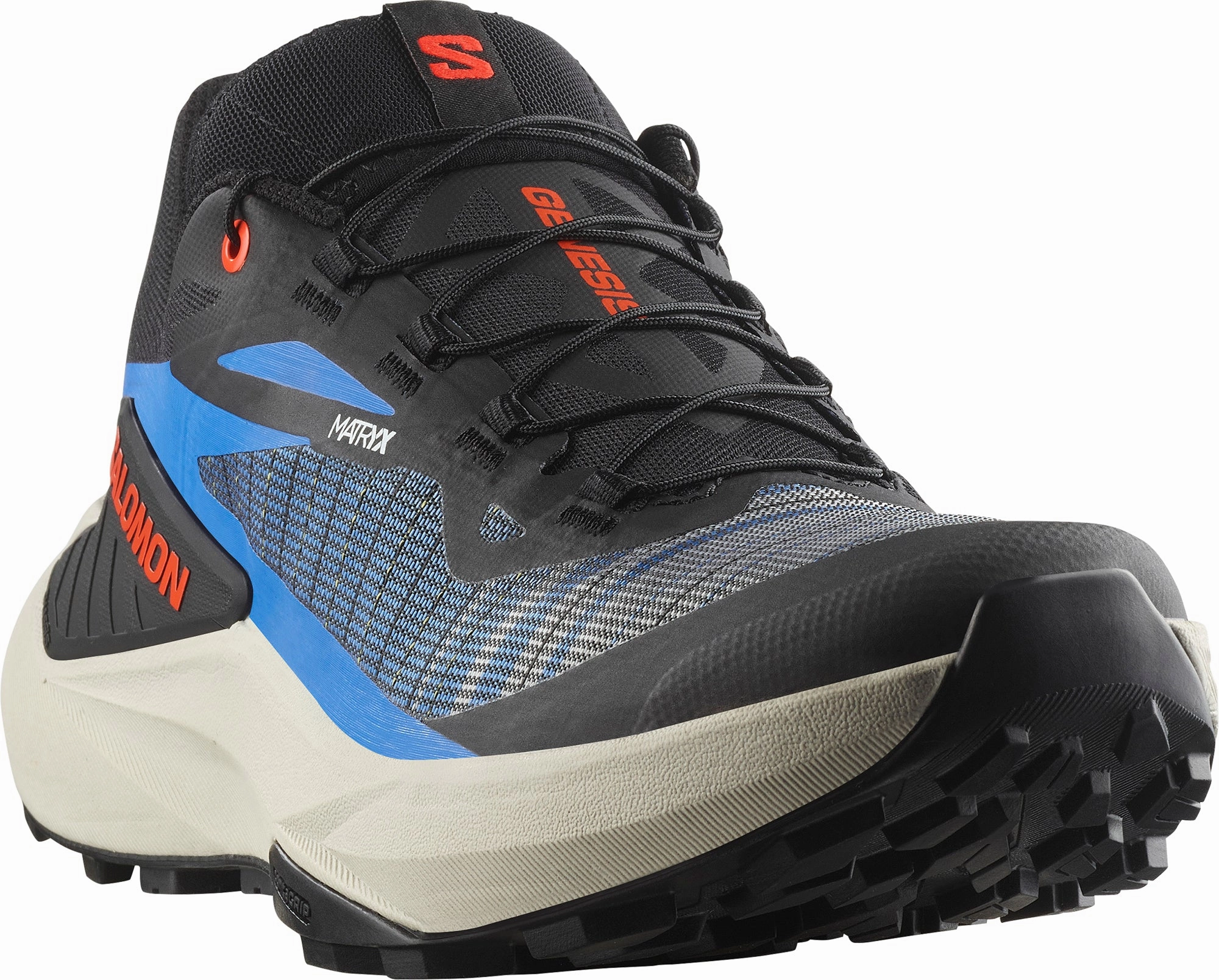 Salomon Genesis Mens Trail Running Shoes - Black Advanced Grip Runners