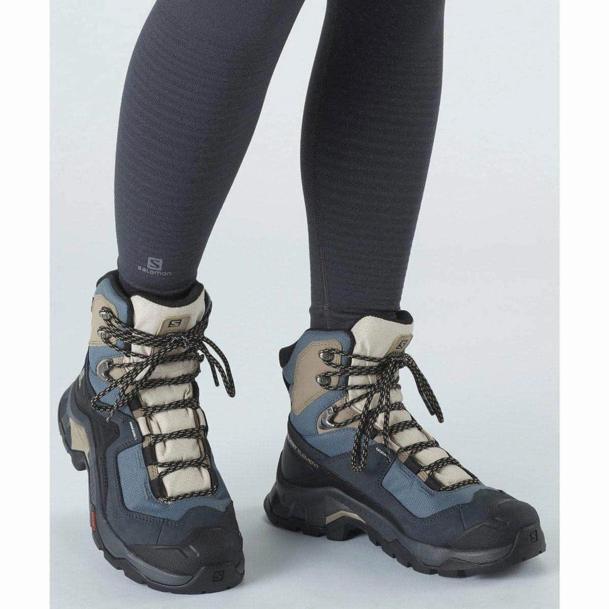 Salomon Quest Element GORE-TEX Womens Walking Boots - Grey Outdoor Trek Sneakers