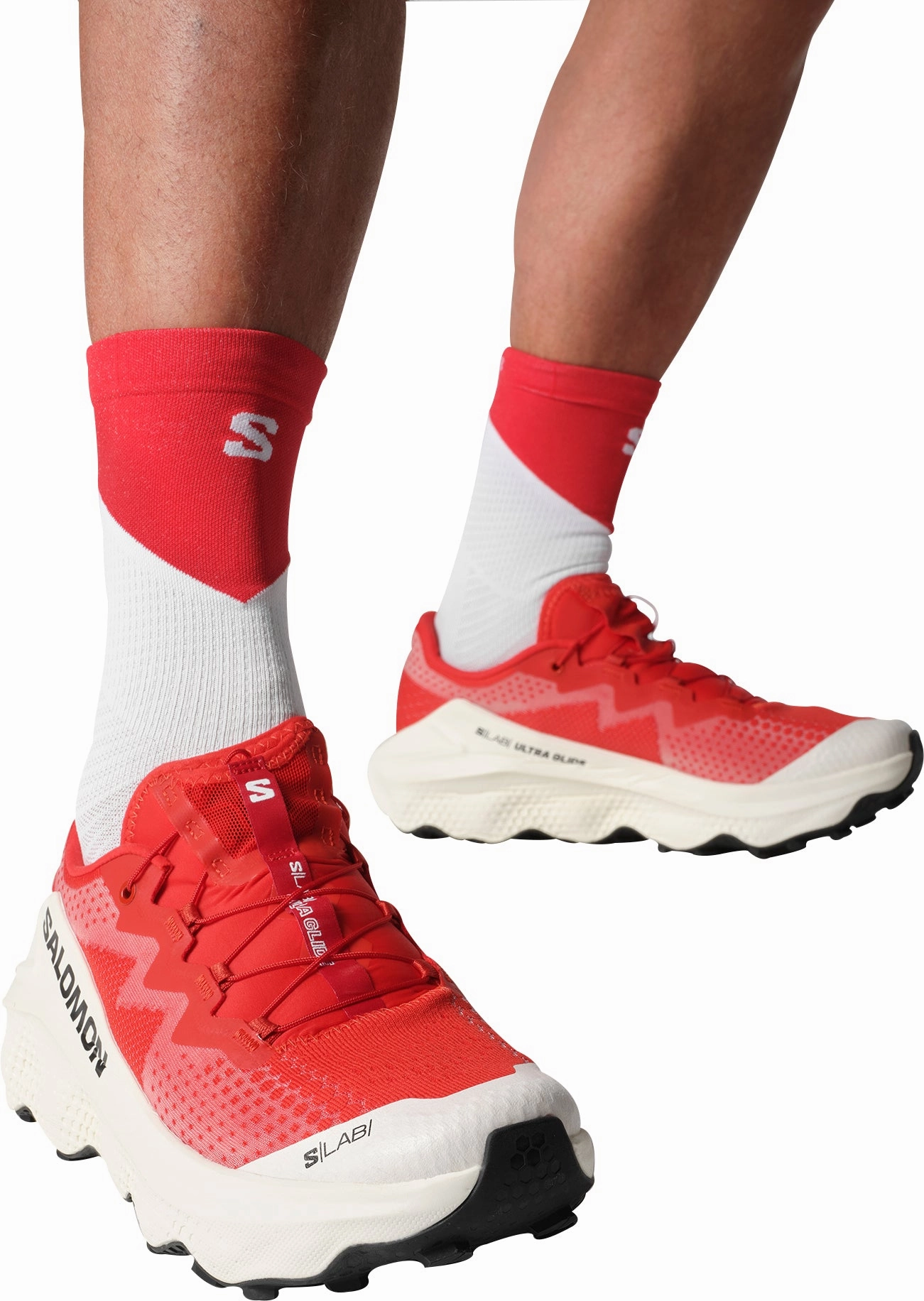 Salomon S/Lab Ultra Glide Trail Running Shoes - Red Outdoor Trek Sneakers