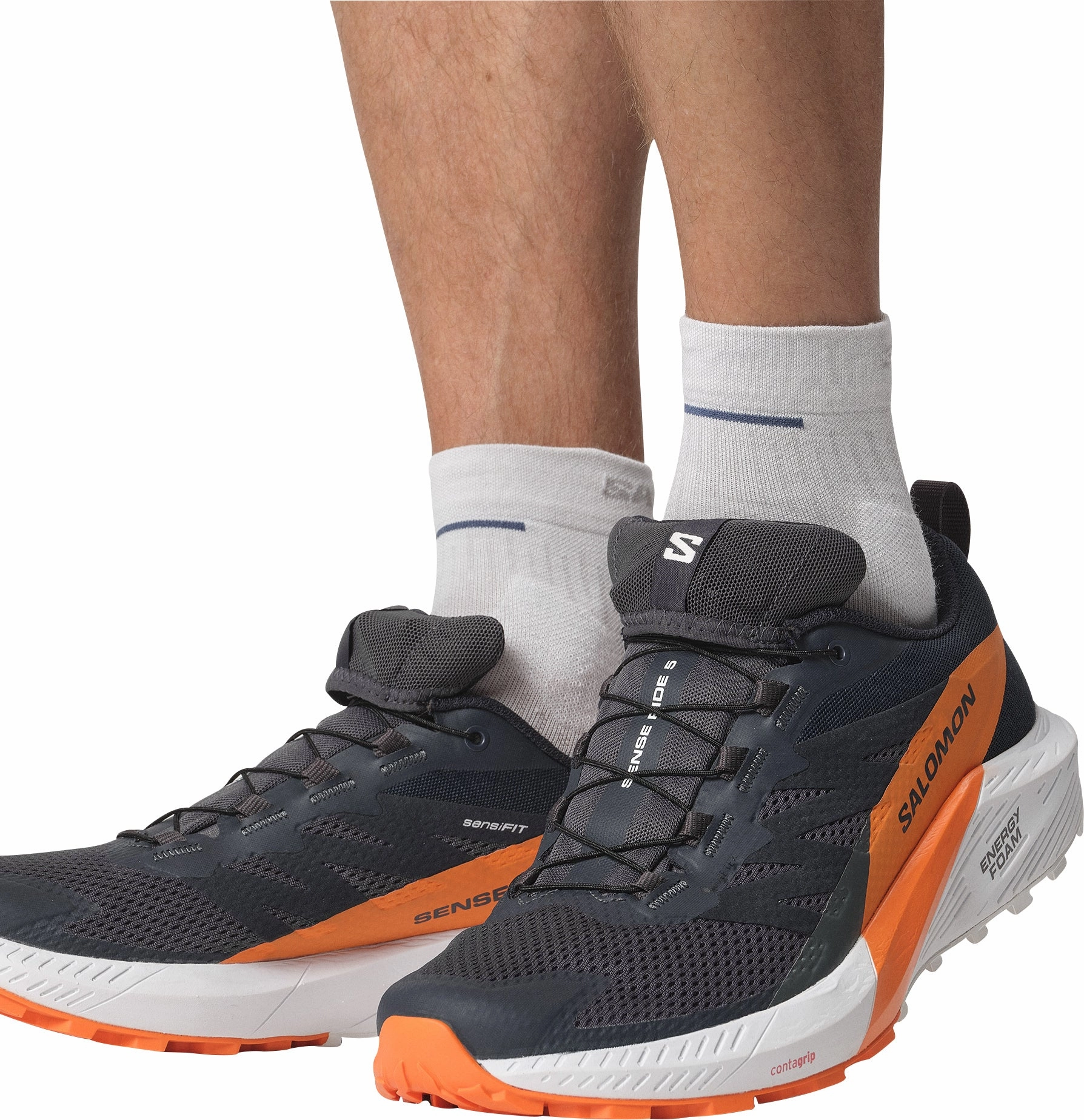 Salomon Sense Ride 5 GORE-TEX Mens Trail Running Shoes - Grey Advanced Grip Runners