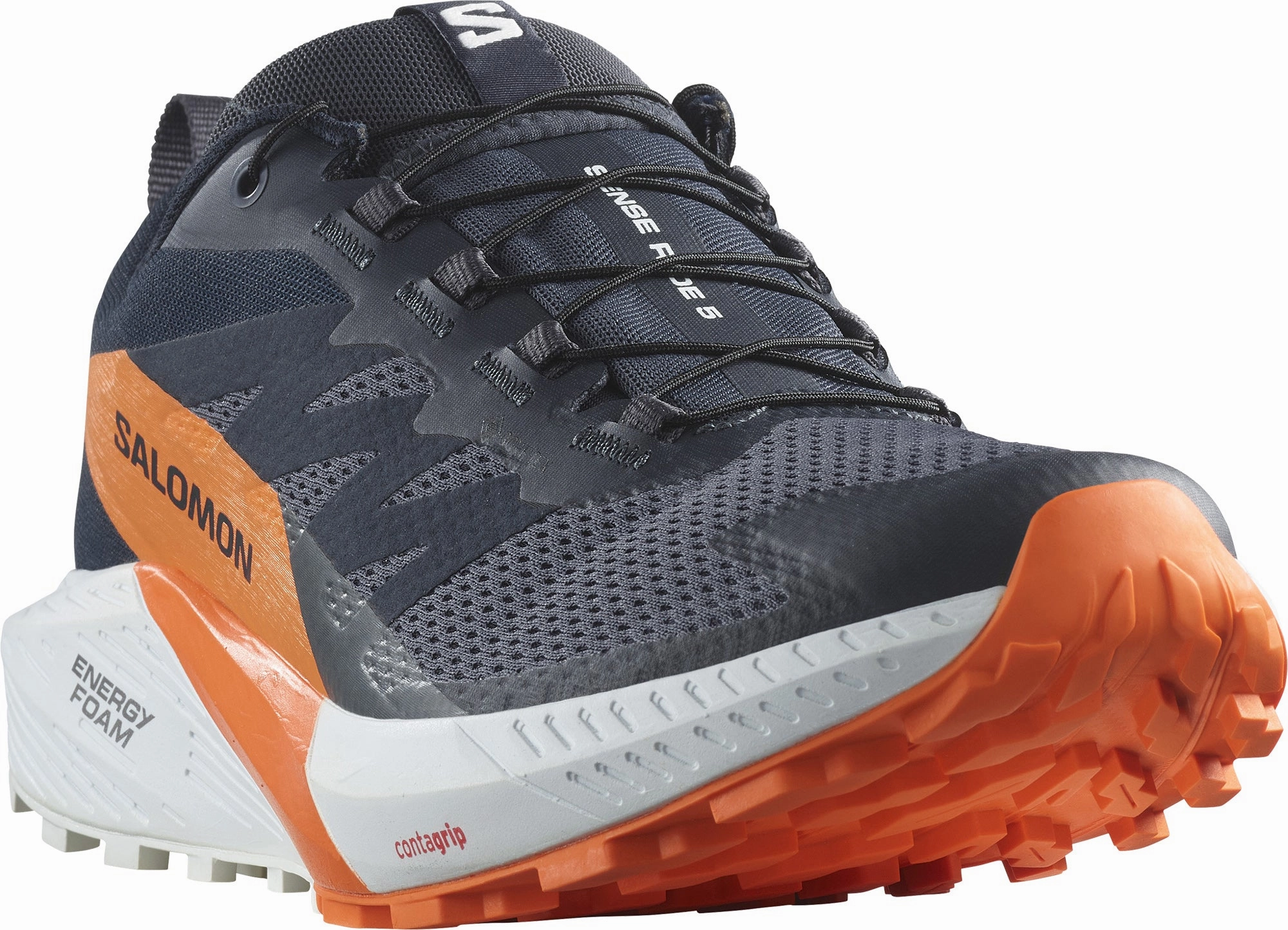 Salomon Sense Ride 5 GORE-TEX Mens Trail Running Shoes - Grey Advanced Grip Runners