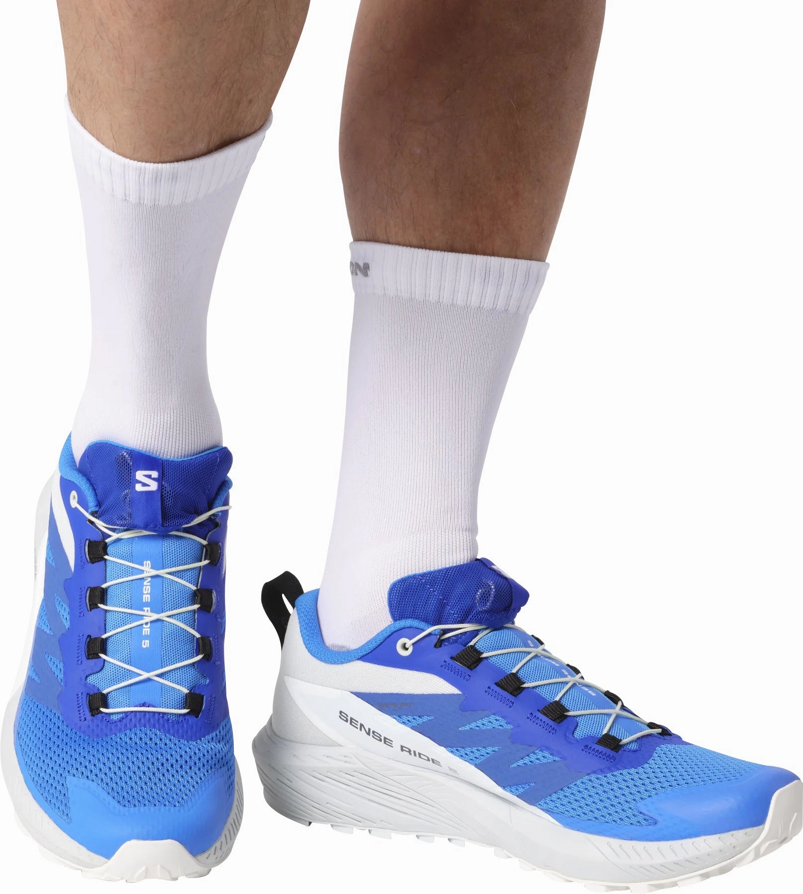 Salomon Sense Ride 5 Mens Trail Running Shoes - Blue Advanced Grip Runners