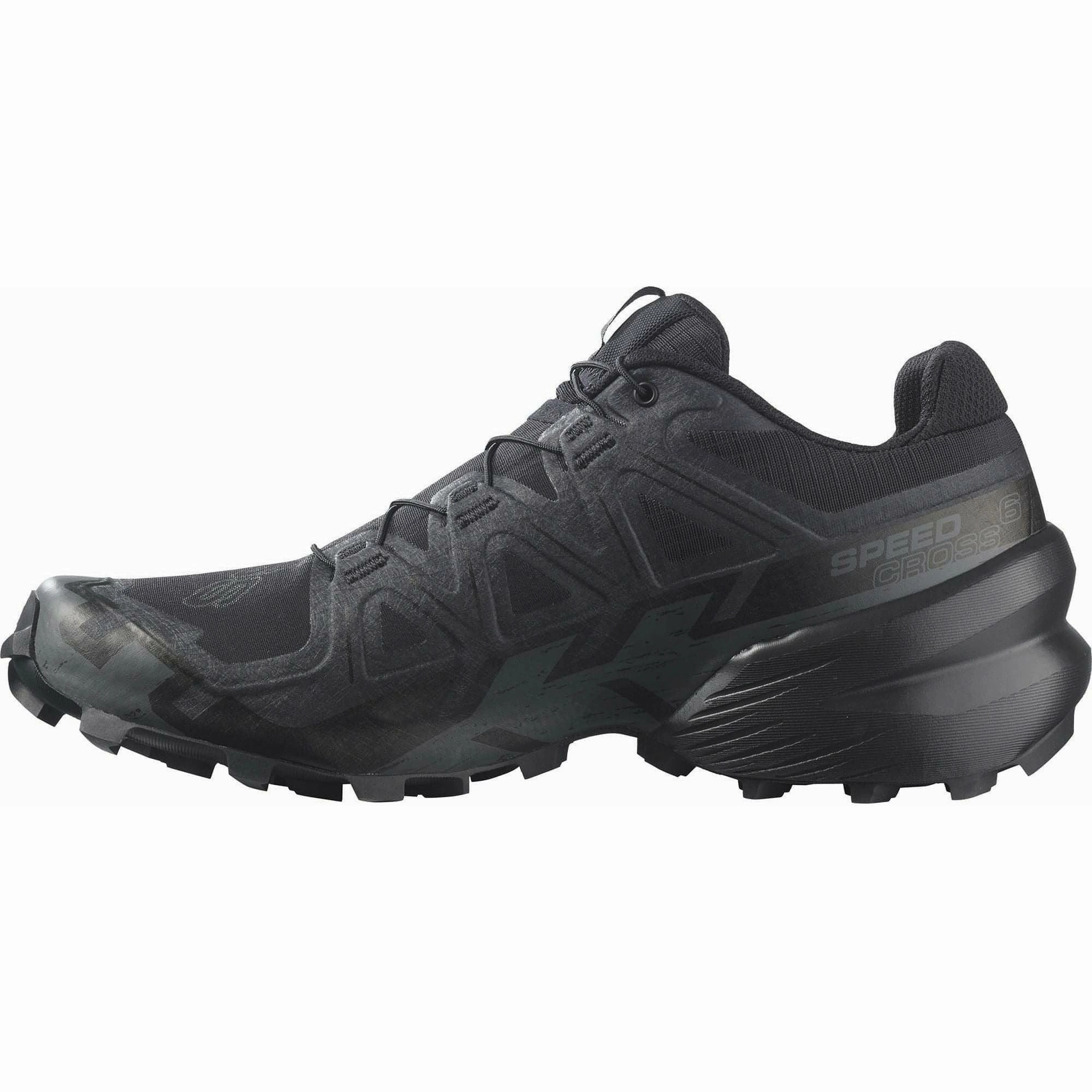 Salomon Speedcross 6 Mens Trail Running Shoes - Black Outdoor Trek Sneakers