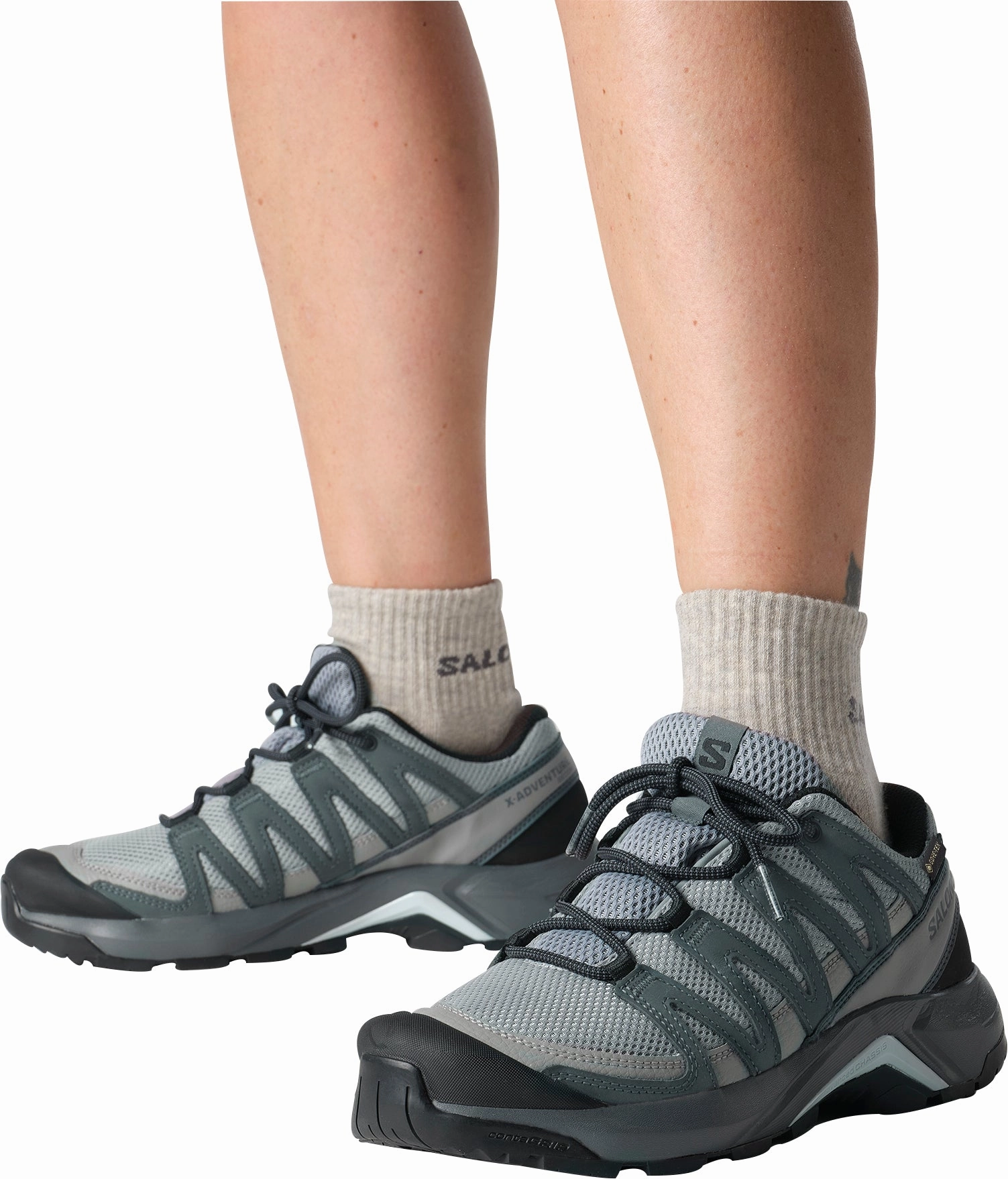 Salomon X-Adventure Recon GORE-TEX Womens Walking Shoes - Grey Outdoor Trek Sneakers