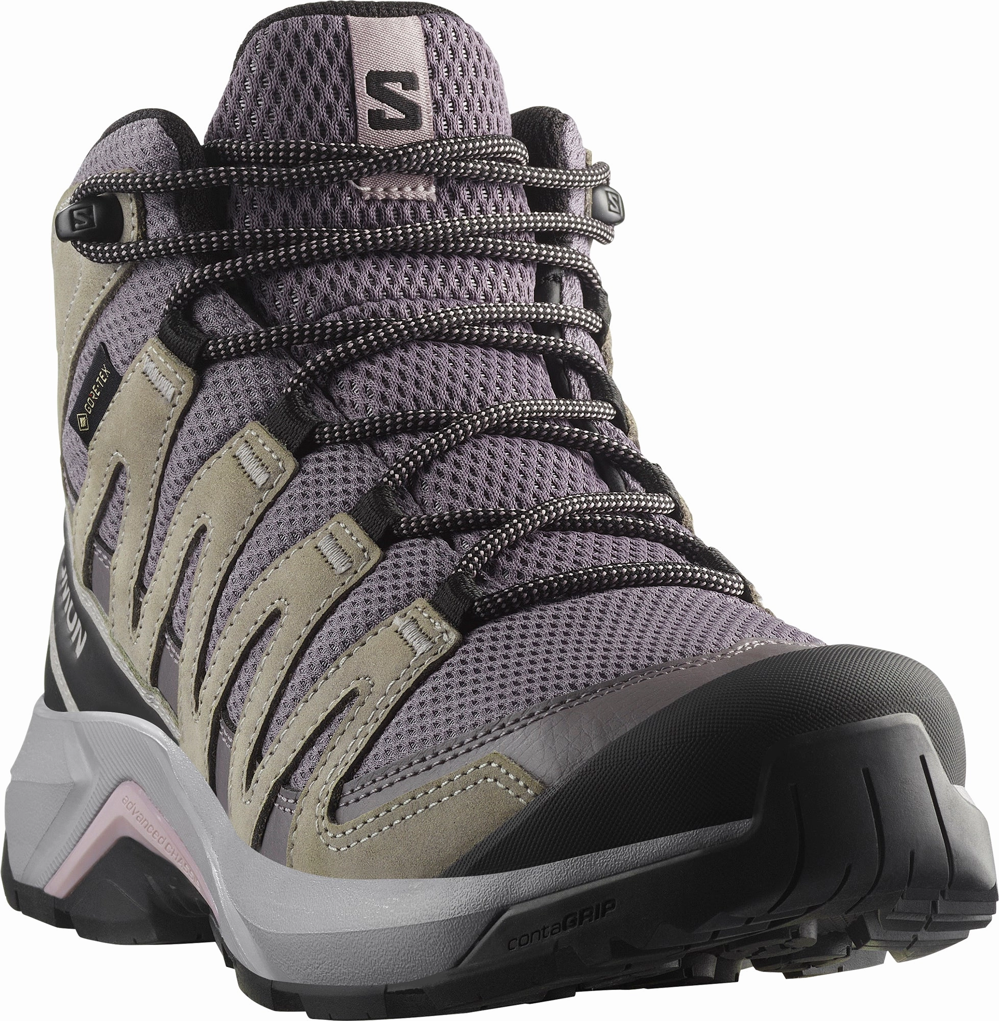 Salomon X-Adventure Recon Mid GORE-TEX Womens Walking Shoes - Grey Outdoor Trek Sneakers