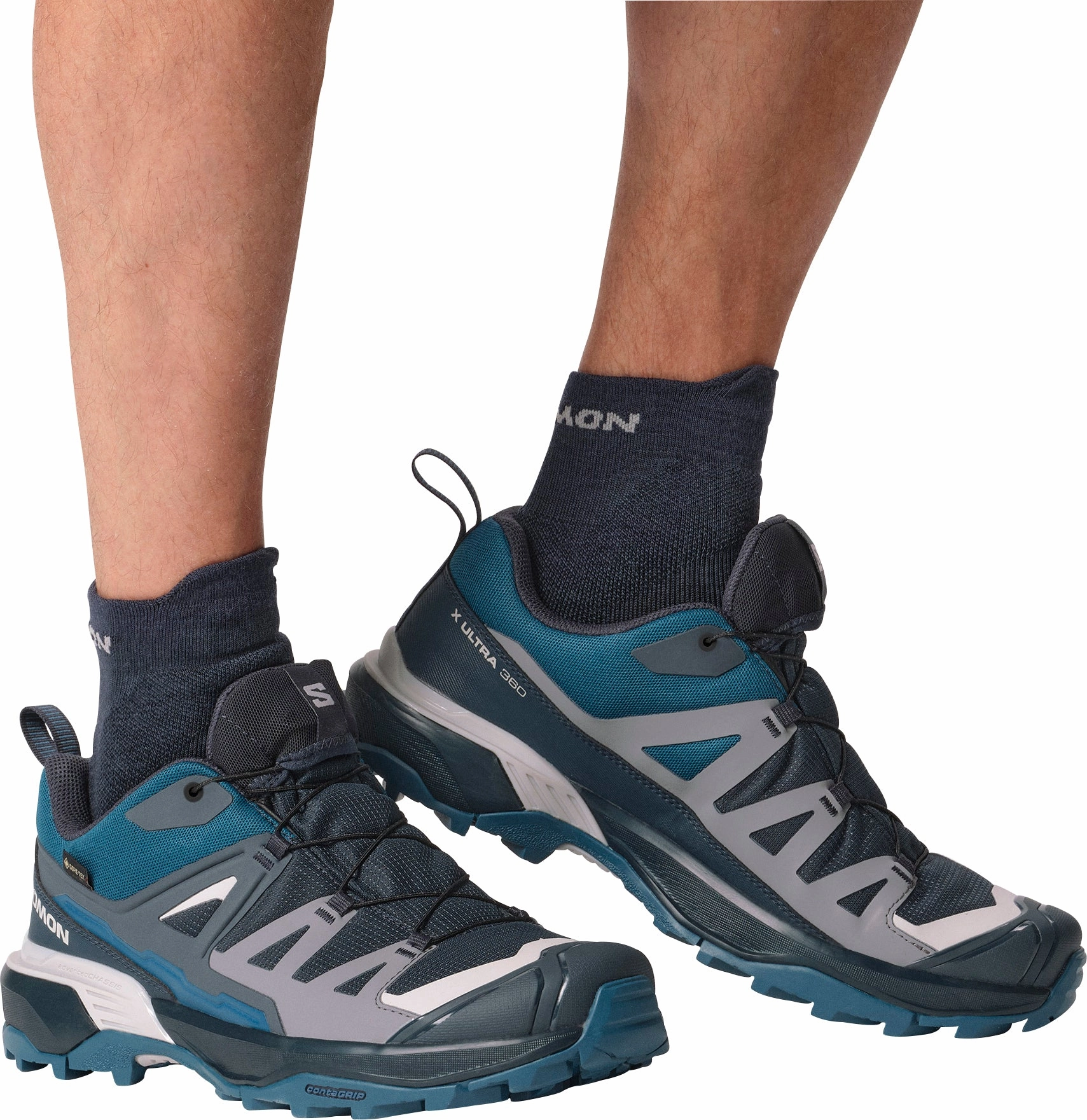 Salomon X Ultra 360 GORE-TEX Mens Walking Shoes - Blue Outdoor Trek Sneakers