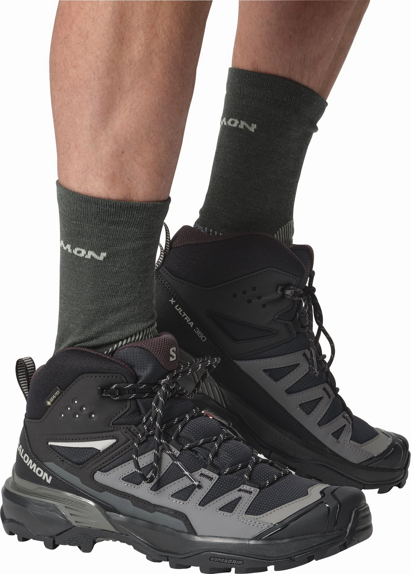 Salomon X Ultra 360 Mid GORE-TEX Mens Walking Boots - Black Outdoor Trek Sneakers