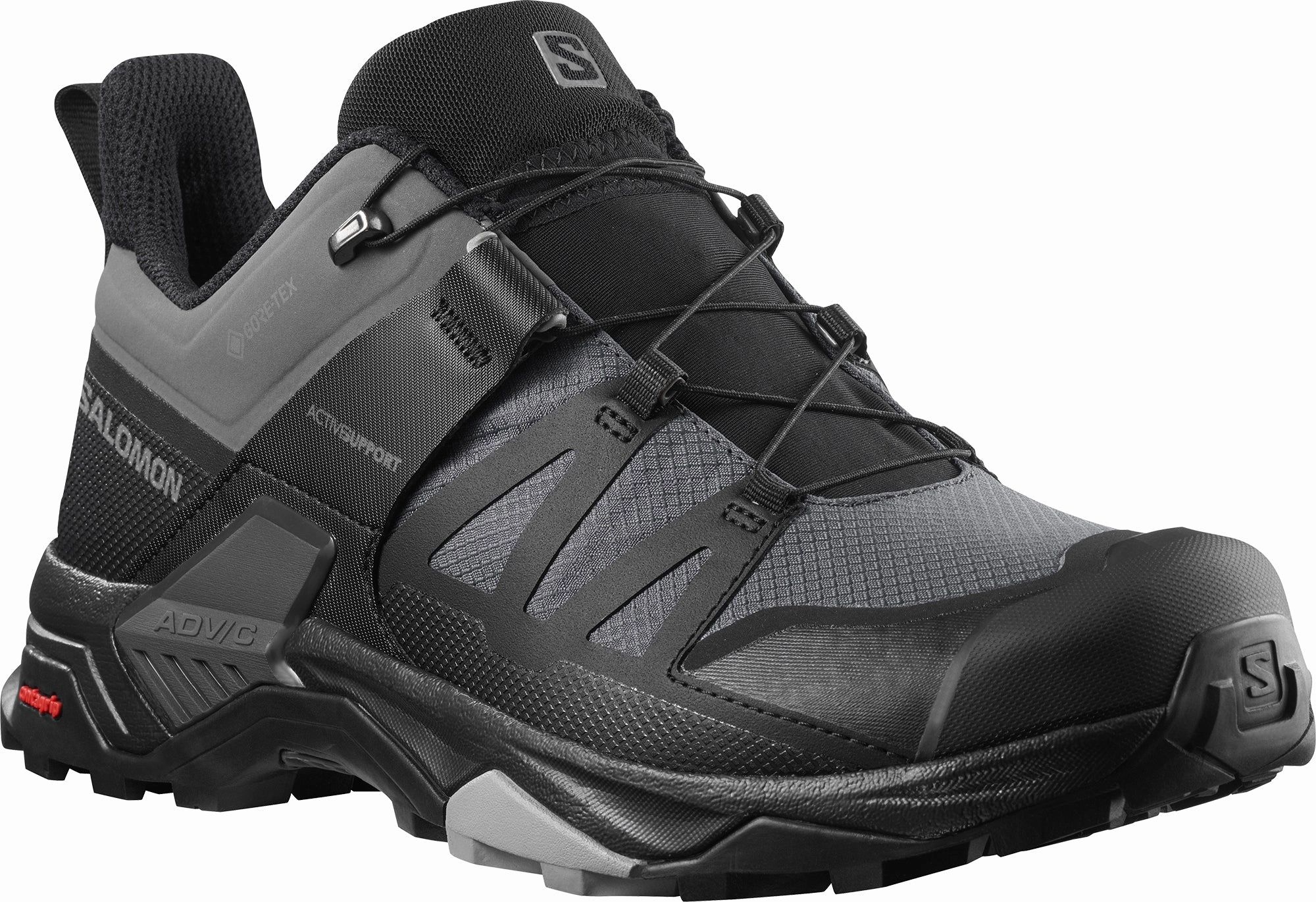 Salomon X Ultra 4 GORE-TEX WIDE FIT Mens Walking Shoes - Black Advanced Grip Runners
