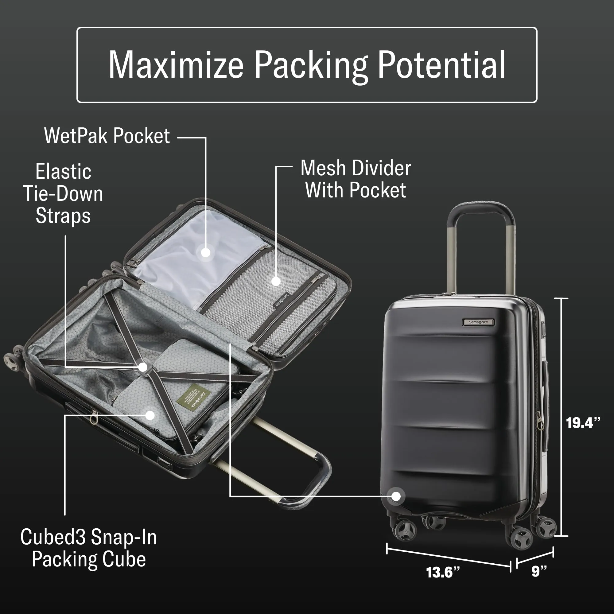 Samsonite Octiv 22" Carry On Hardside Spinner Bags Samsonite