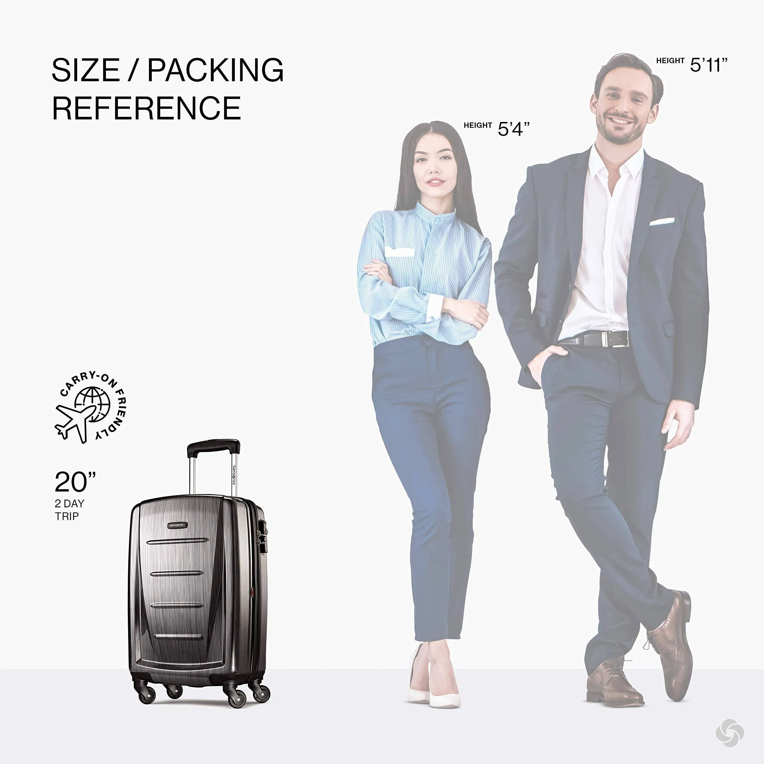 Samsonite Winfield 2 20" 4-Wheel Carry-On Luggage Bags Samsonite