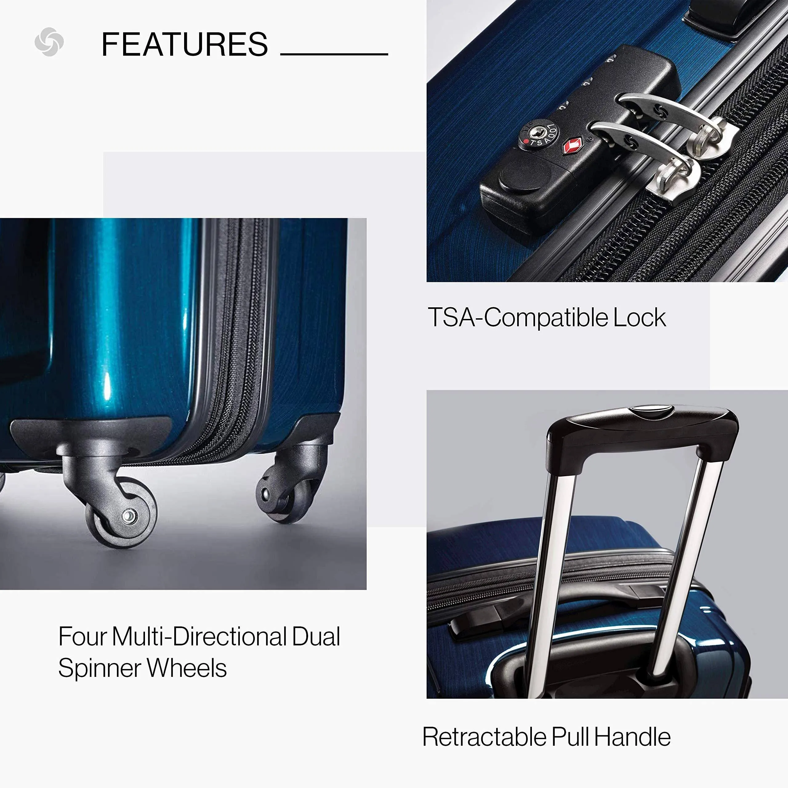 Samsonite Winfield 2 3 Piece Set (20"/24"/28") 4-Wheel Luggage Sets Bags Samsonite