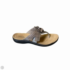 Sandals Flats By Clarks In Beige, Size: 7.5 Clarks leather shoes for daily wear