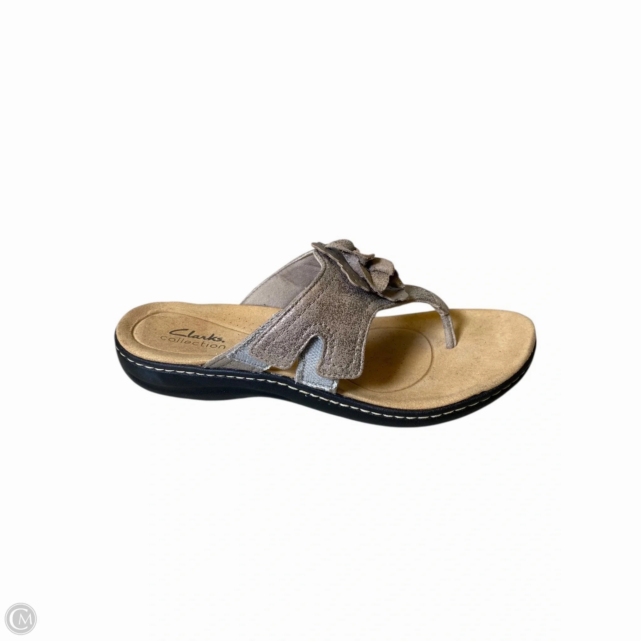Sandals Flats By Clarks In Beige, Size: 7.5 Clarks leather shoes for daily wear