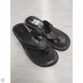 Sandals Flats By Clarks In Black, Size: 10 Clarks leather shoes for daily wear