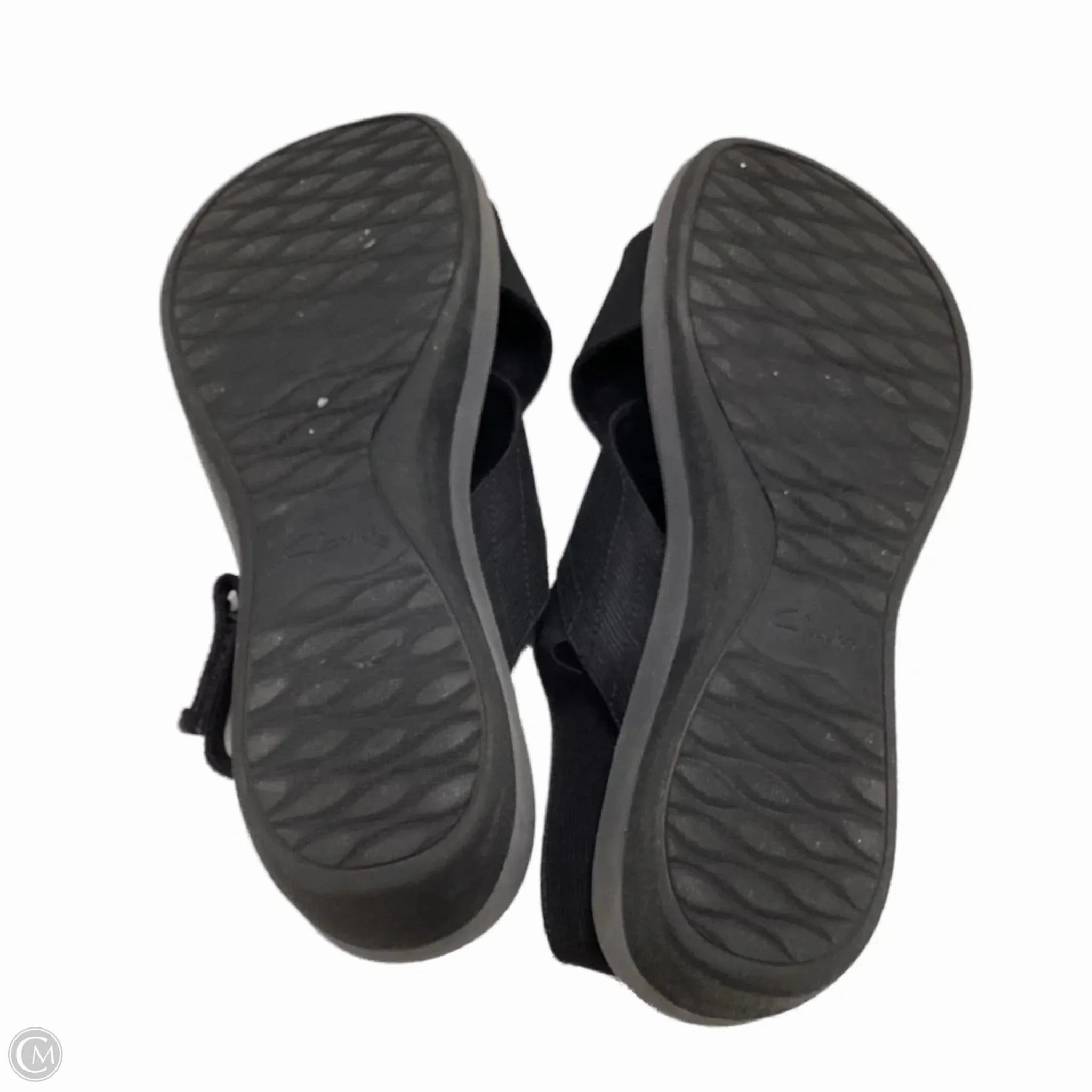 Sandals Flats By Clarks In Black, Size: 10 Leather Footwear