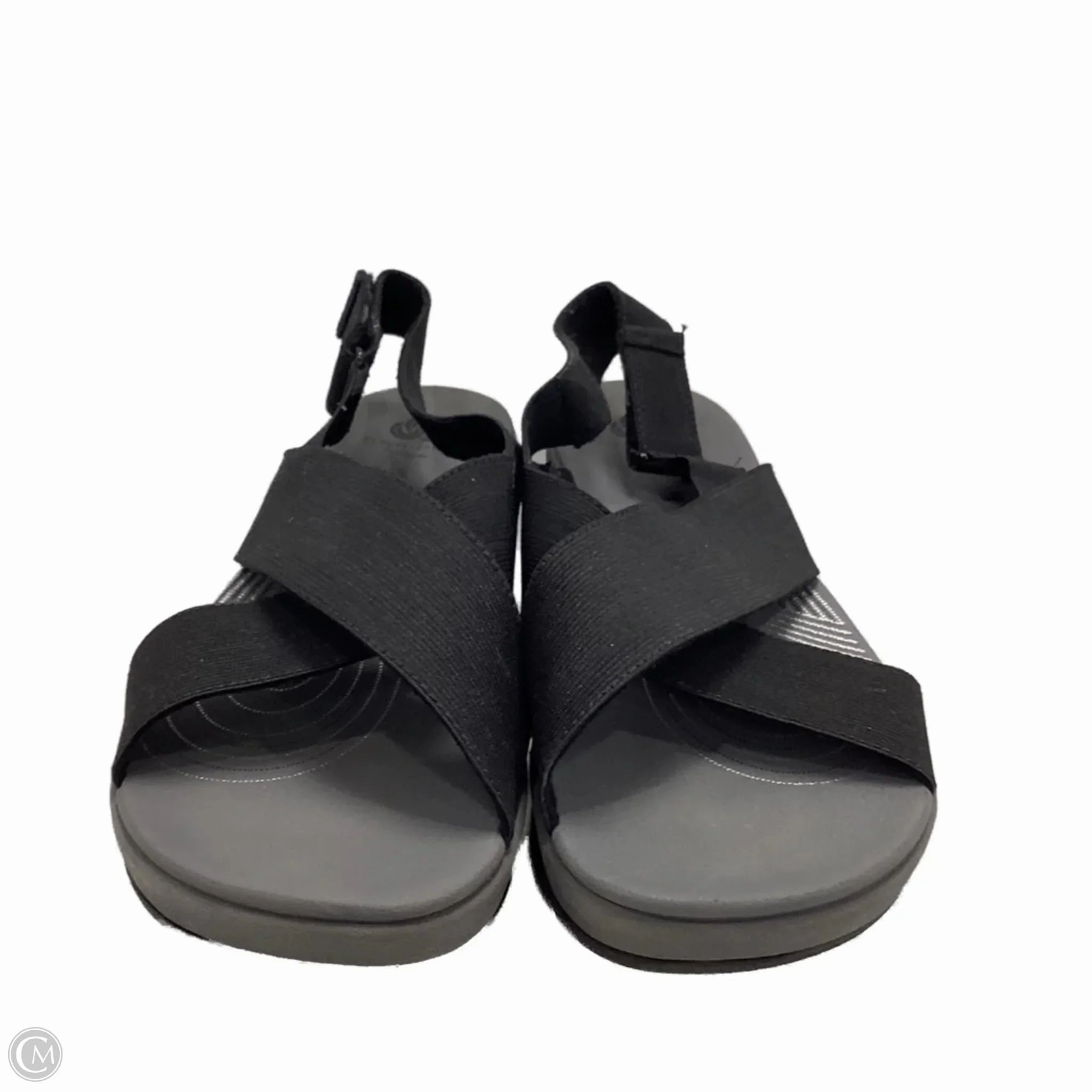 Sandals Flats By Clarks In Black, Size: 10 Clarks leather shoes for daily wear