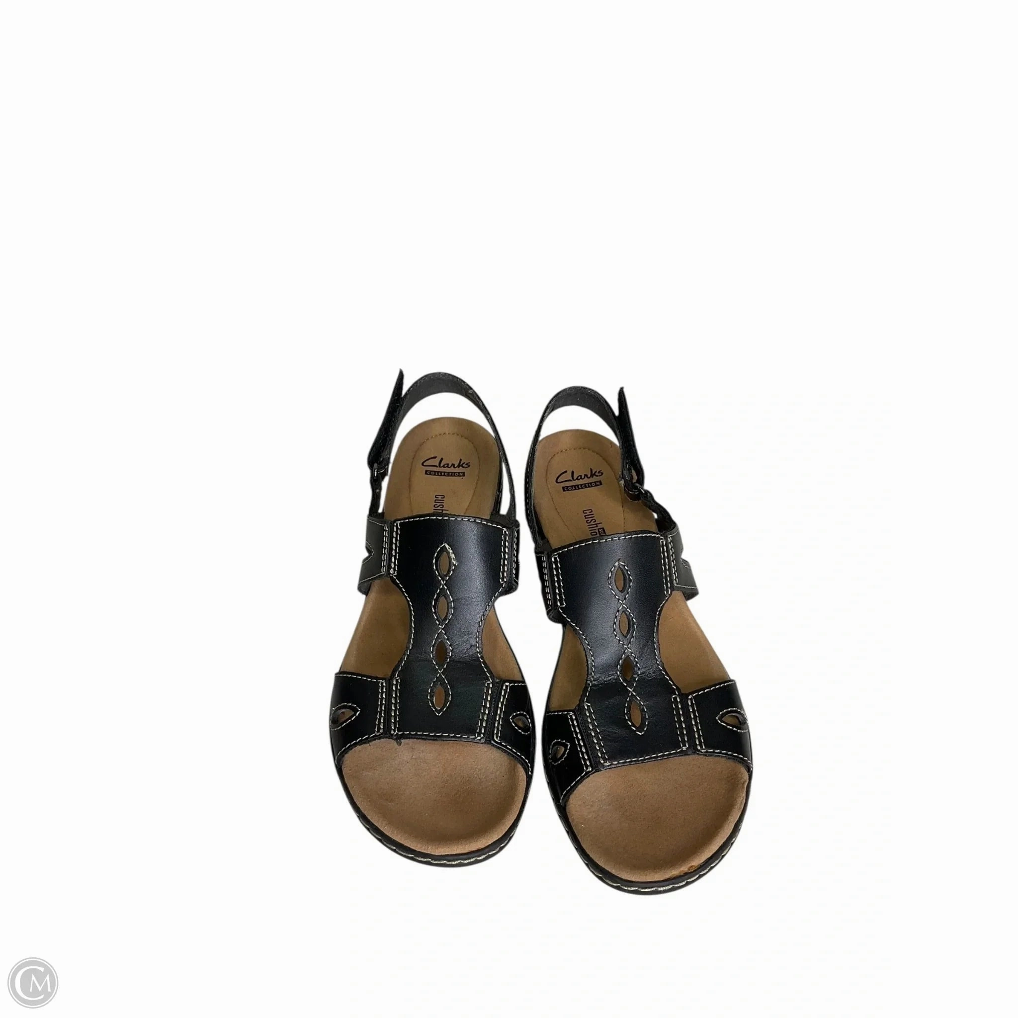 Sandals Flats By Clarks In Black, Size: 8.5 Clarks leather shoes for daily wear