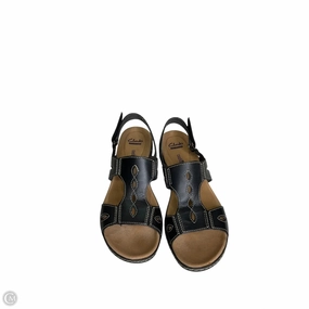 Sandals Flats By Clarks In Black, Size: 8.5 Clarks leather shoes for daily wear