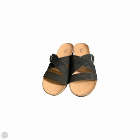Sandals Flats By Clarks In Black, Size: 8.5 Clarks leather shoes for daily wear