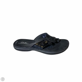 Sandals Flats By Clarks In Black, Size: 8 Clarks leather shoes for daily wear