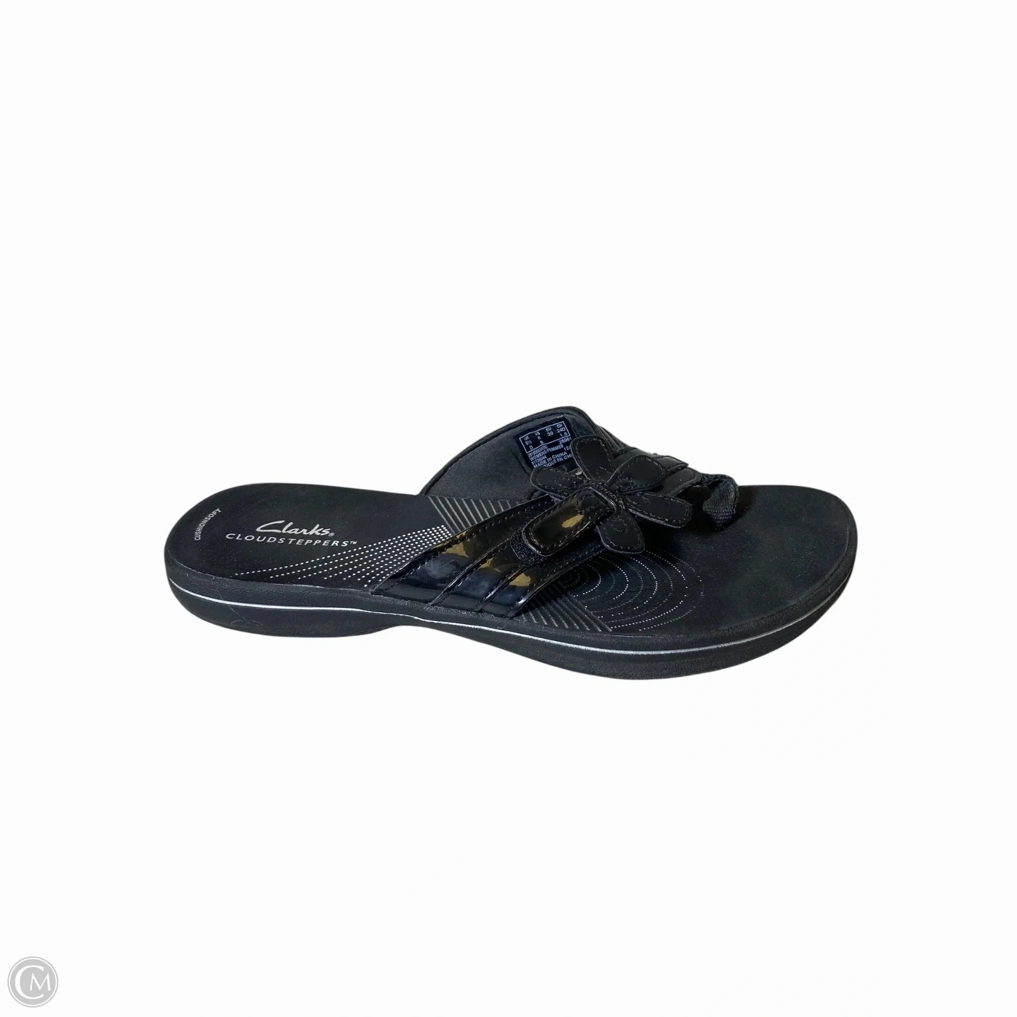 Sandals Flats By Clarks In Black, Size: 8 Clarks leather shoes for daily wear