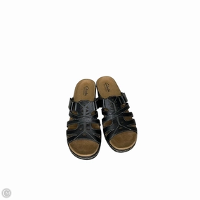 Sandals Flats By Clarks In Black, Size: 8 Clarks leather shoes for daily wear