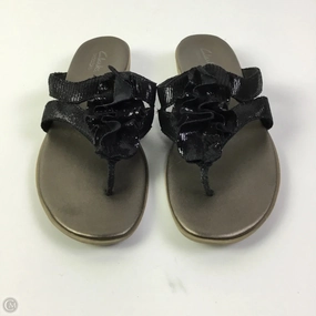 Sandals Flats By Clarks In Black, Size: 9 Clarks leather shoes for daily wear