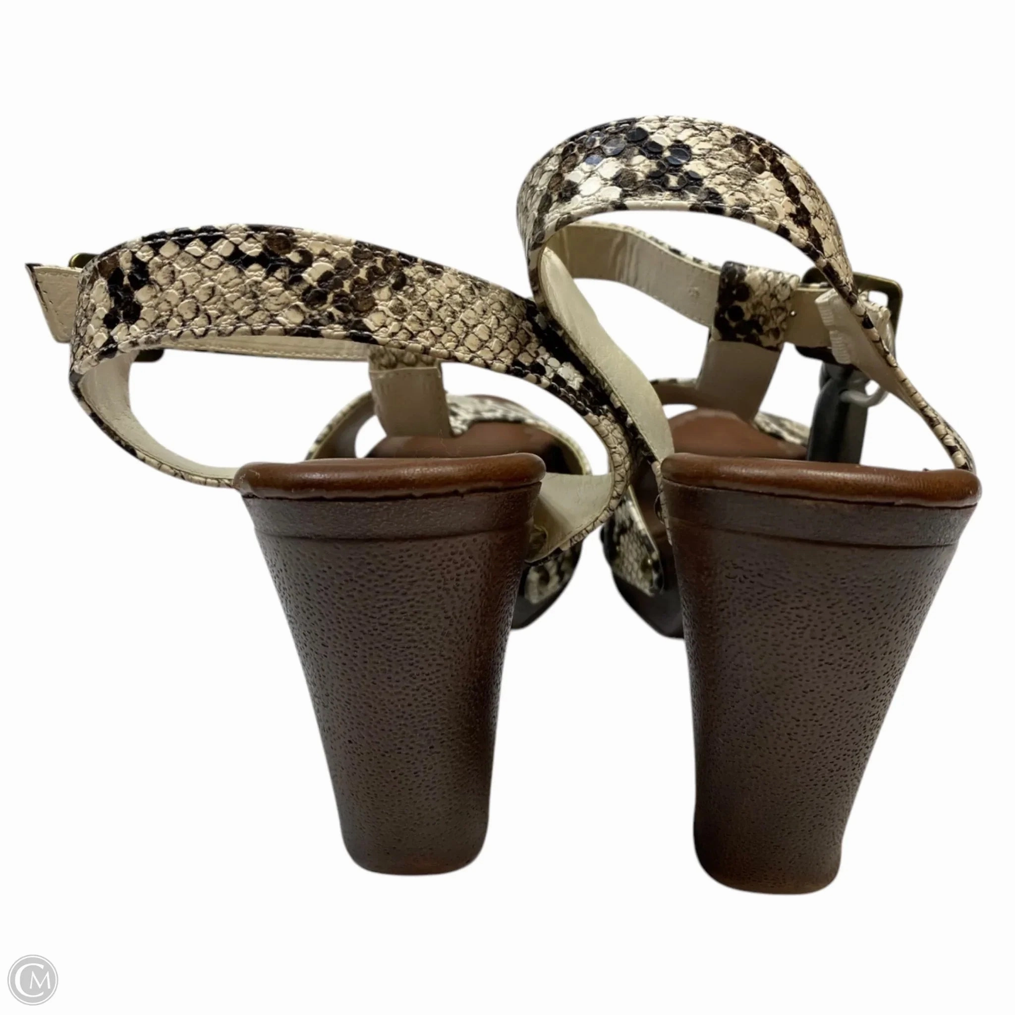 Sandals Flats By Clarks In Black, Size: 9 Leather Footwear