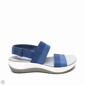 Sandals Flats By Clarks In Blue & Grey, Size: 8 Clarks leather shoes for daily wear