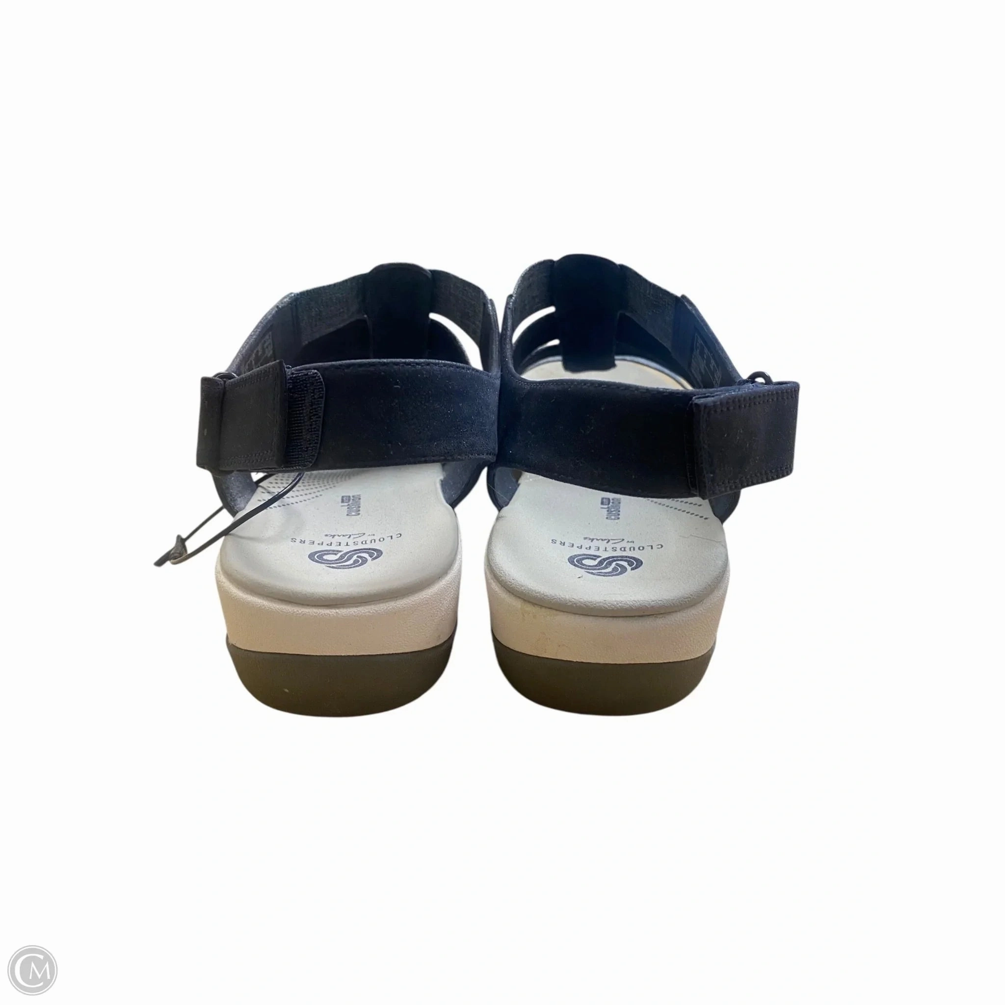 Sandals Flats By Clarks In Blue, Size: 9 Leather Footwear