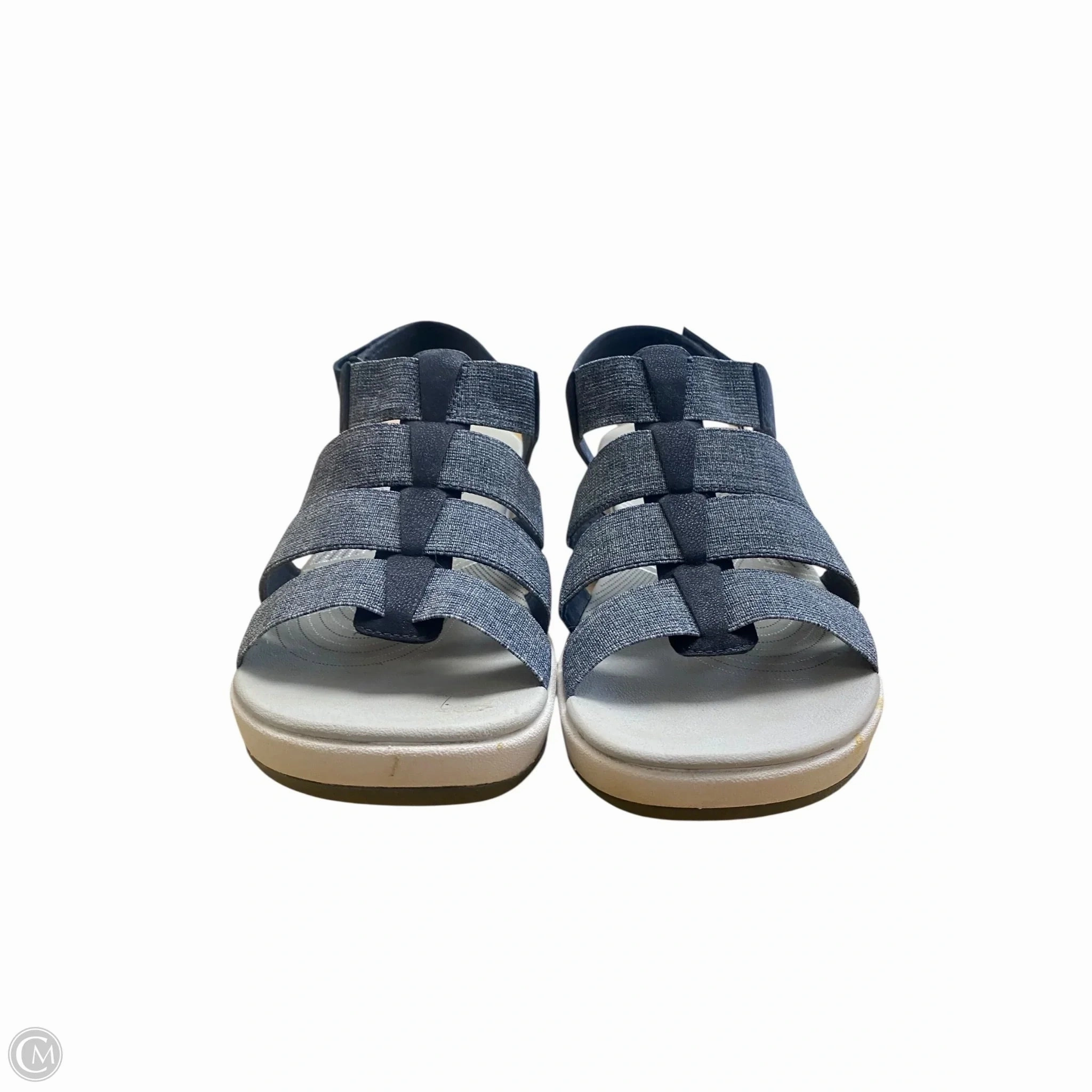 Sandals Flats By Clarks In Blue, Size: 9 Leather Footwear