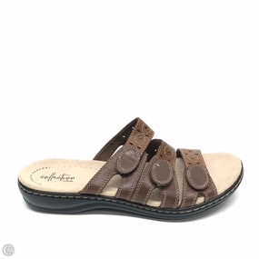 Sandals Flats By Clarks In Brown, Size: 10 Clarks leather shoes for daily wear