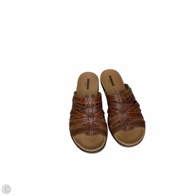 Sandals Flats By Clarks In Brown, Size: 8 Clarks leather shoes for daily wear