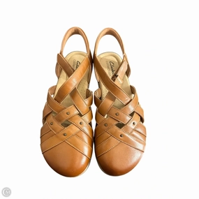 Sandals Flats By Clarks In Brown, Size: 9 Clarks leather shoes for daily wear