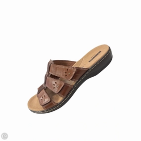 Sandals Flats By Clarks In Brown, Size: 9 Clarks leather shoes for daily wear