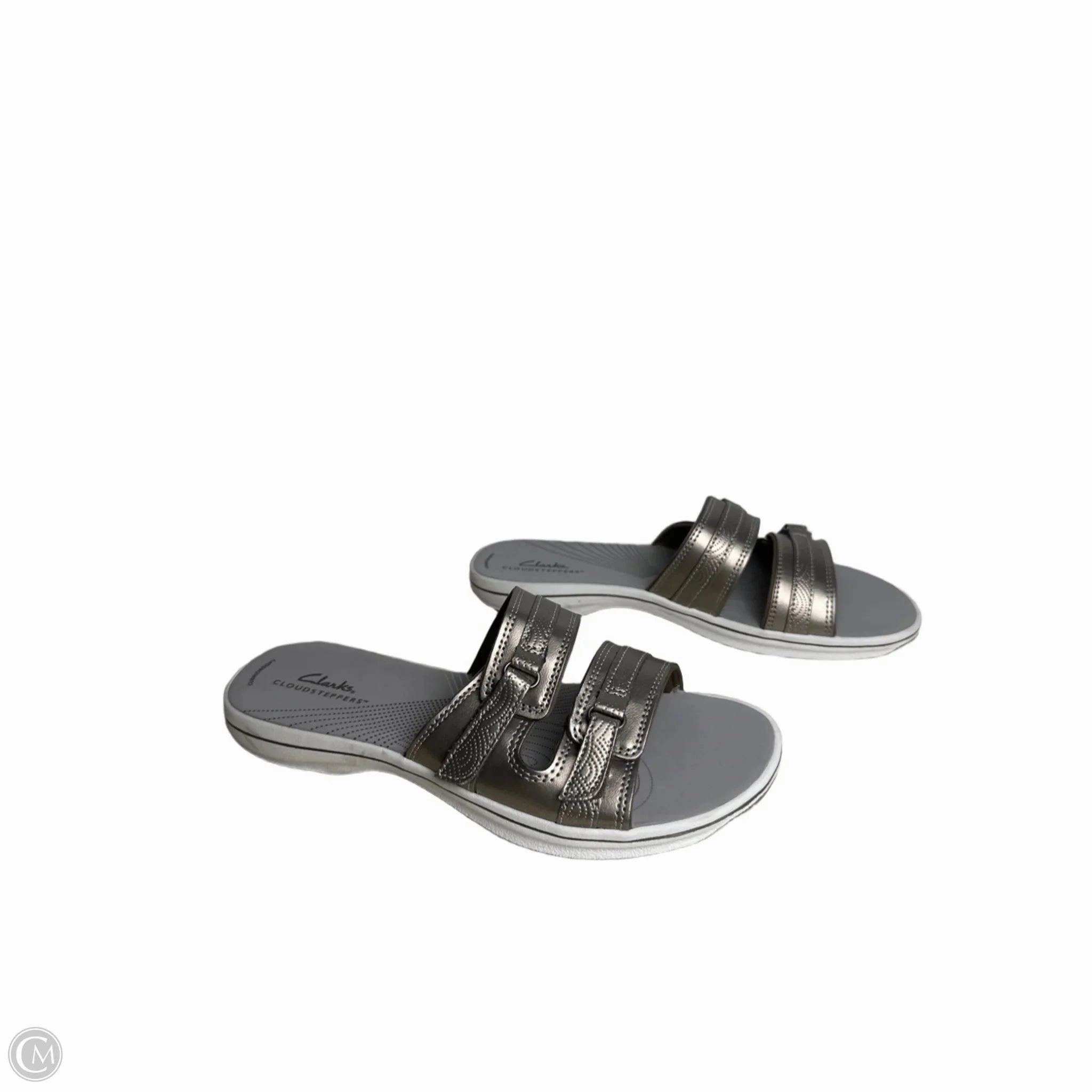 Sandals Flats By Clarks In Grey, Size: 9 Clarks leather shoes for daily wear