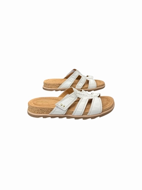 SANDALS FLATS by CLARKS In IVORY, Size: 10 Clarks leather shoes for daily wear