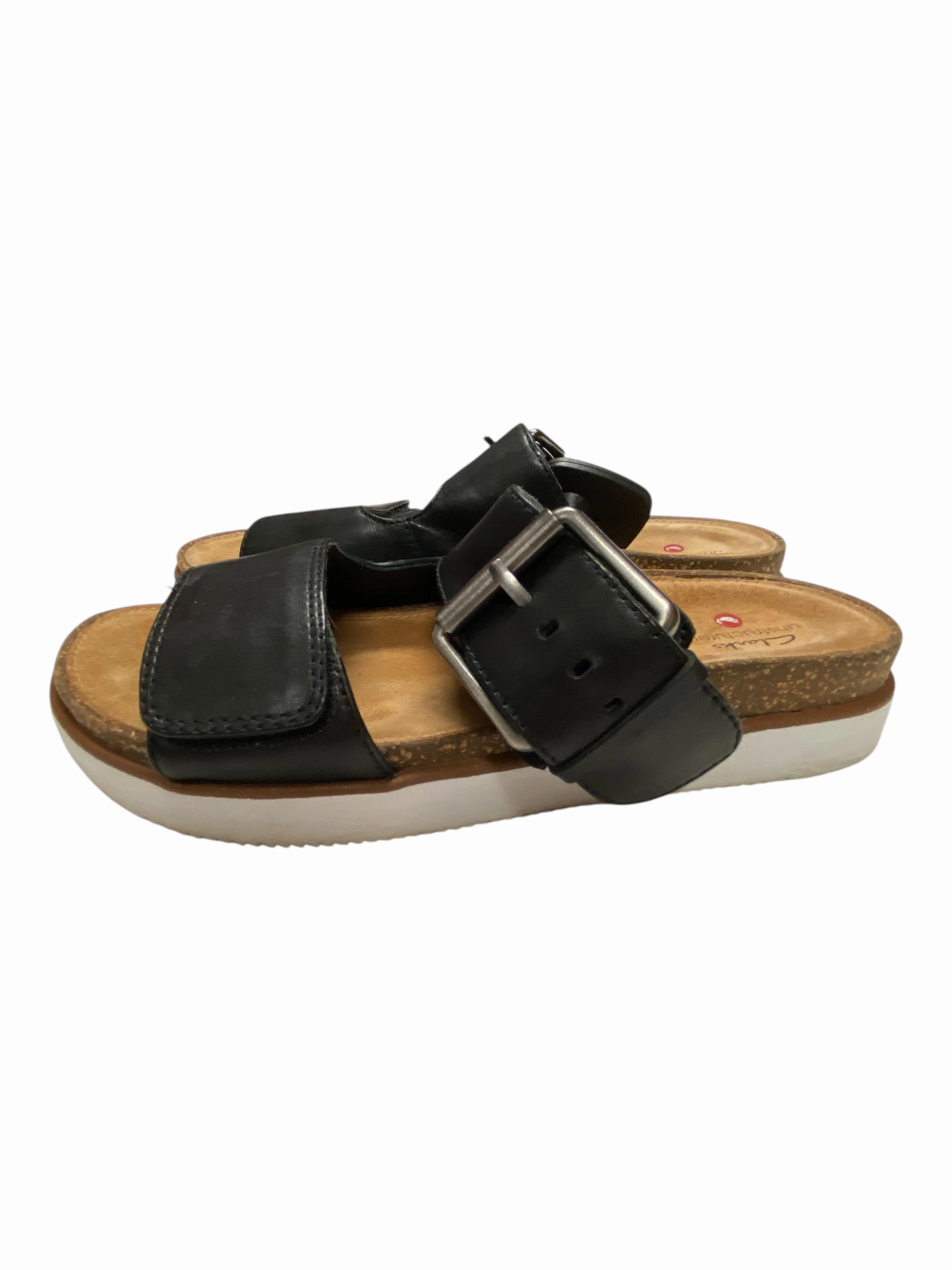 Sandals Flats By Clarks In Multi, Size:7 Leather Footwear